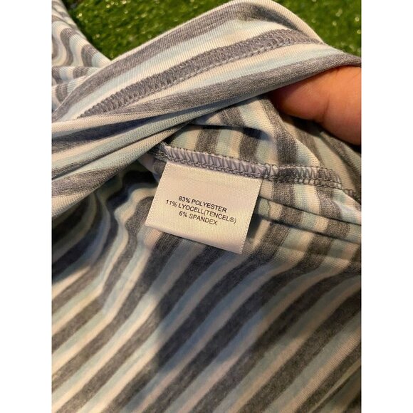 Peter Millar shirt mens large gray white golf polo short sleeve thin lyocell 6 - Picture 2 of 10